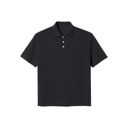 240g Pearl Cotton Short-sleeved Polo Shirt Simple Solid Color