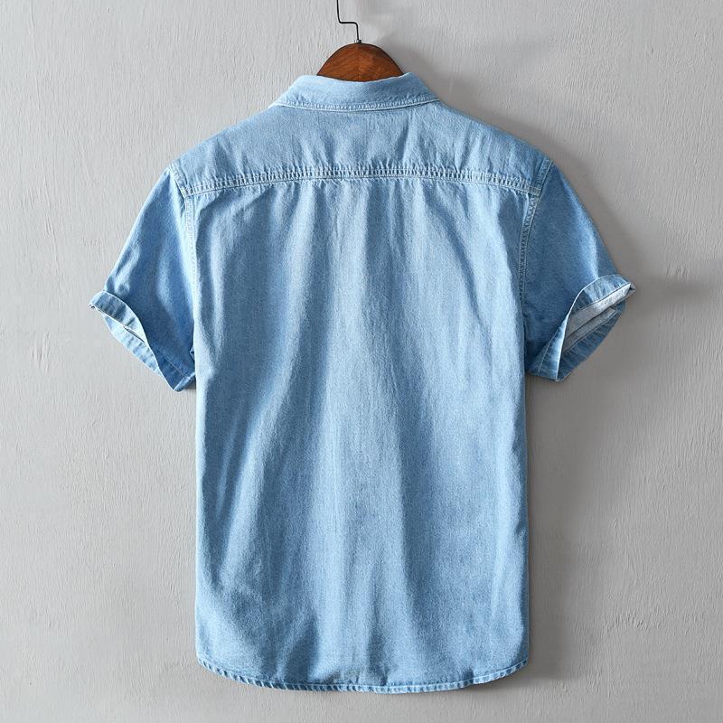 Cotton Denim Shirt Coat For Men