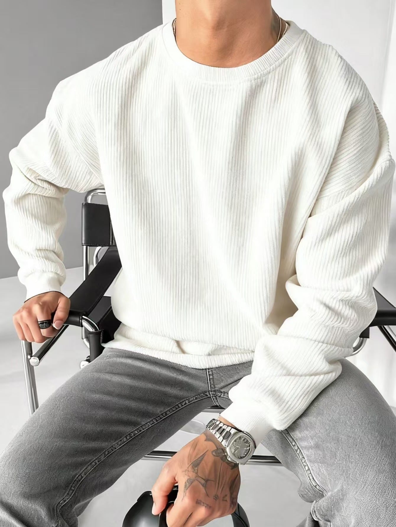 Casual Round Neck Sweater For Men