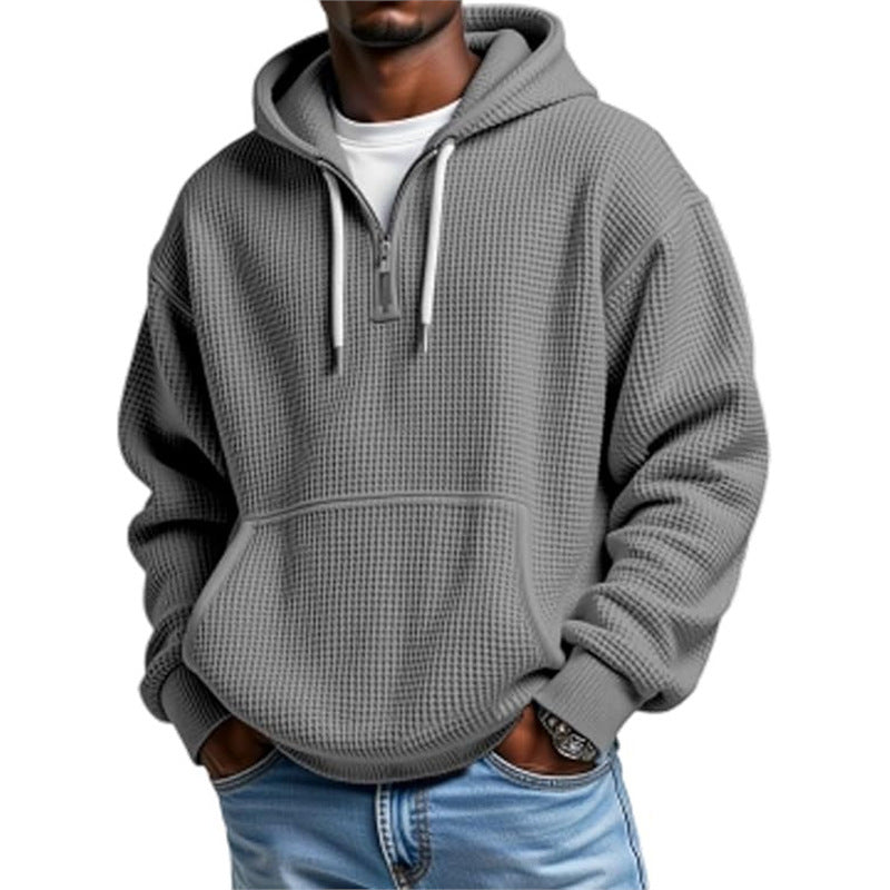 3D Print Double Hood Hoodie For Men