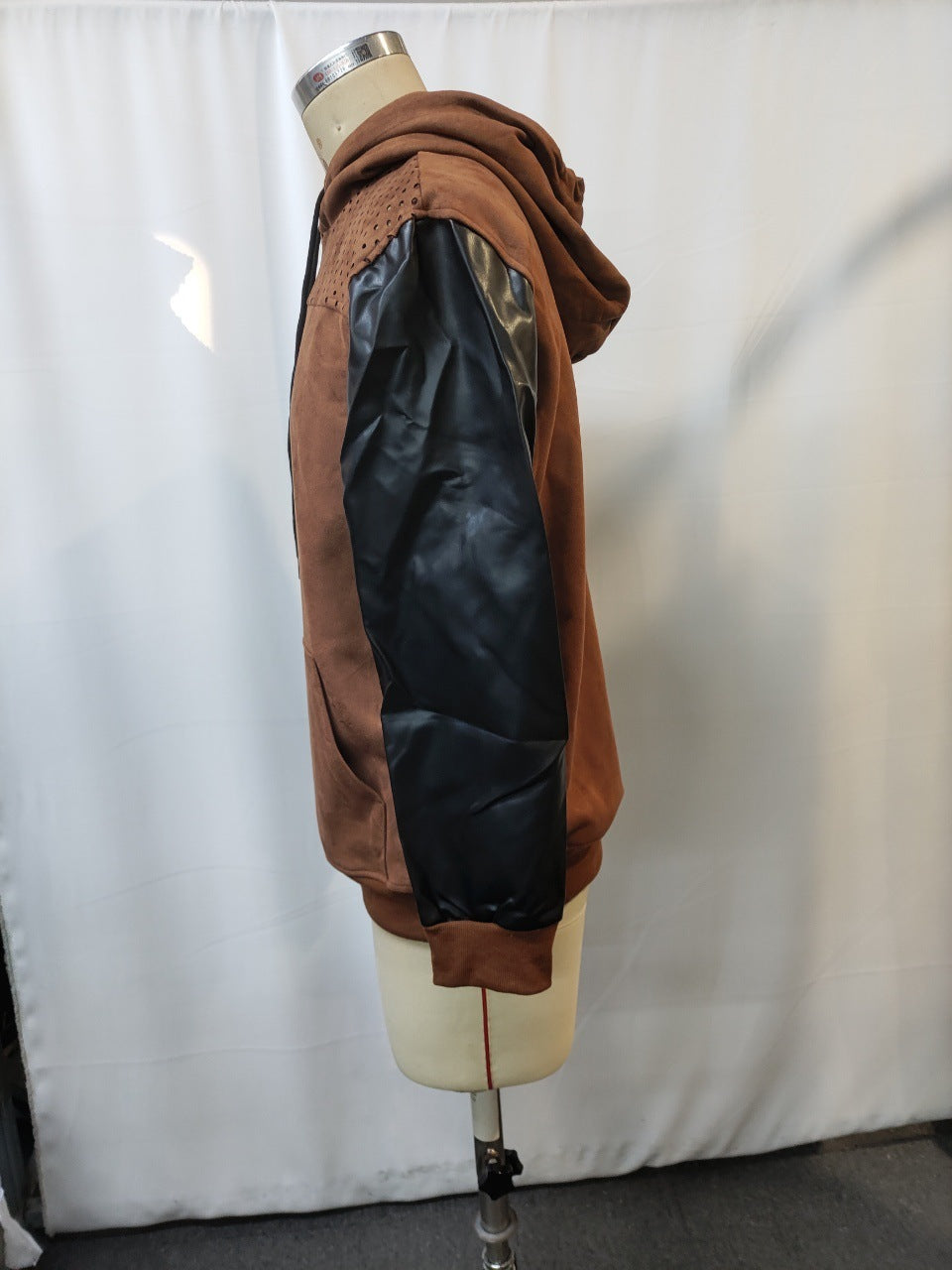 Men’s Retro Leather Hoodie