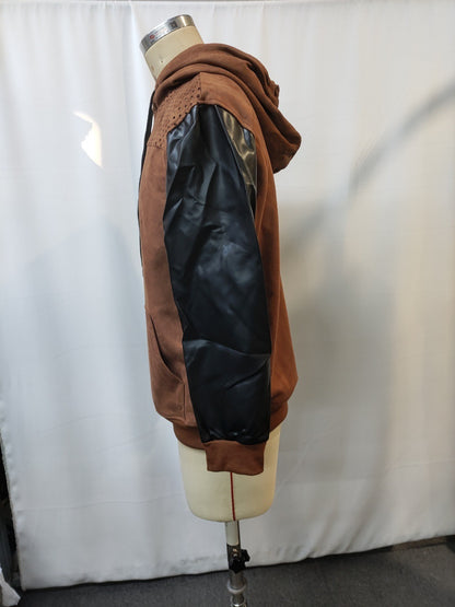 Men’s Retro Leather Hoodie