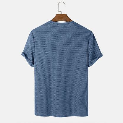 Men Solid Color Round Neck Basic T-Shirts