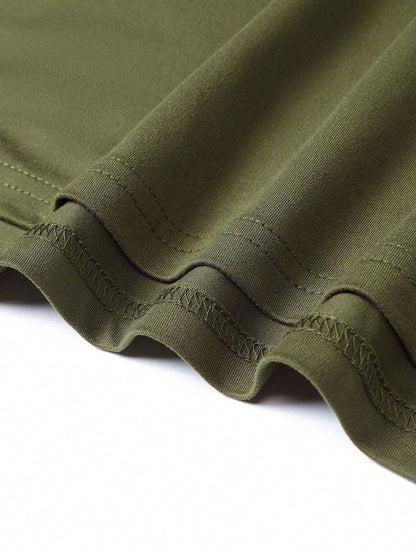 Men's Fashionable Casual Regular Fit Short Sleeve Graphic Print T-Shirt, Suitable As Gift For Husband Or Boyfriend,Summer