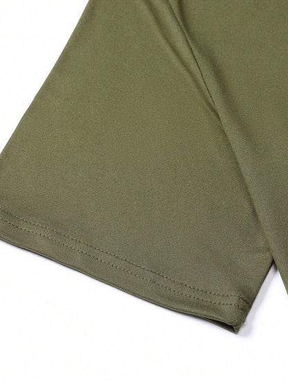 Men's Fashionable Casual Regular Fit Short Sleeve Graphic Print T-Shirt, Suitable As Gift For Husband Or Boyfriend,Summer