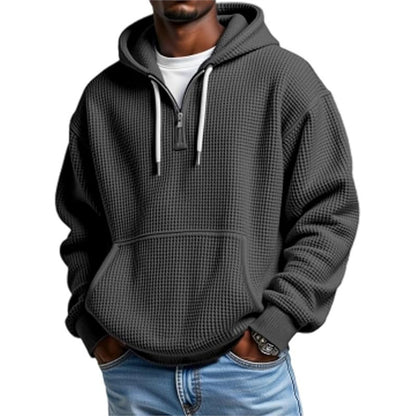 3D Print Double Hood Hoodie For Men