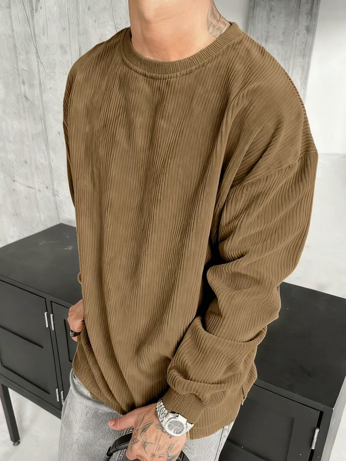 Casual Round Neck Sweater For Men