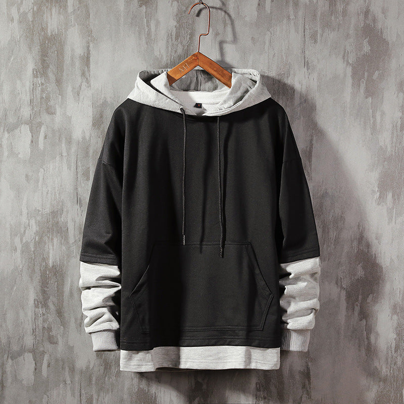 Double Layer Loose Hoodie For Men