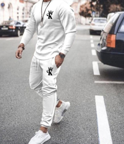 Men's Suit Trend Round Neck Long Sleeve