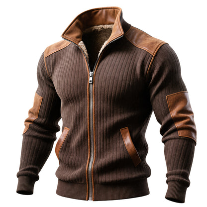 Men’s Velvet Stand Collar Sweatshirt