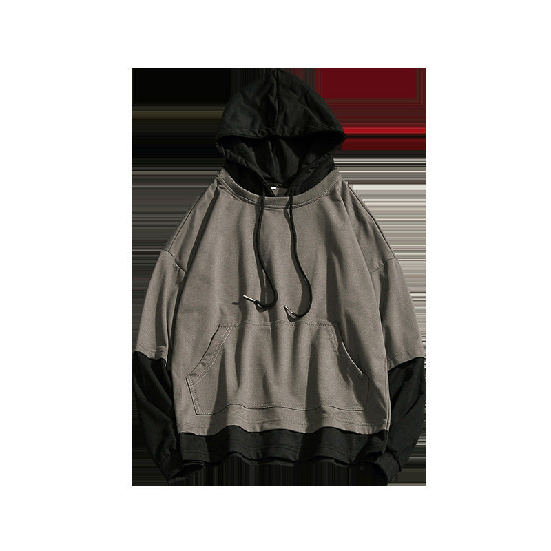 Double Layer Loose Hoodie For Men