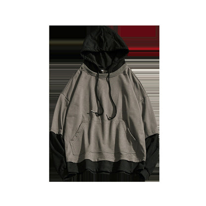 Double Layer Loose Hoodie For Men