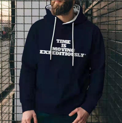 Solid Color Casual Hoodie For Men