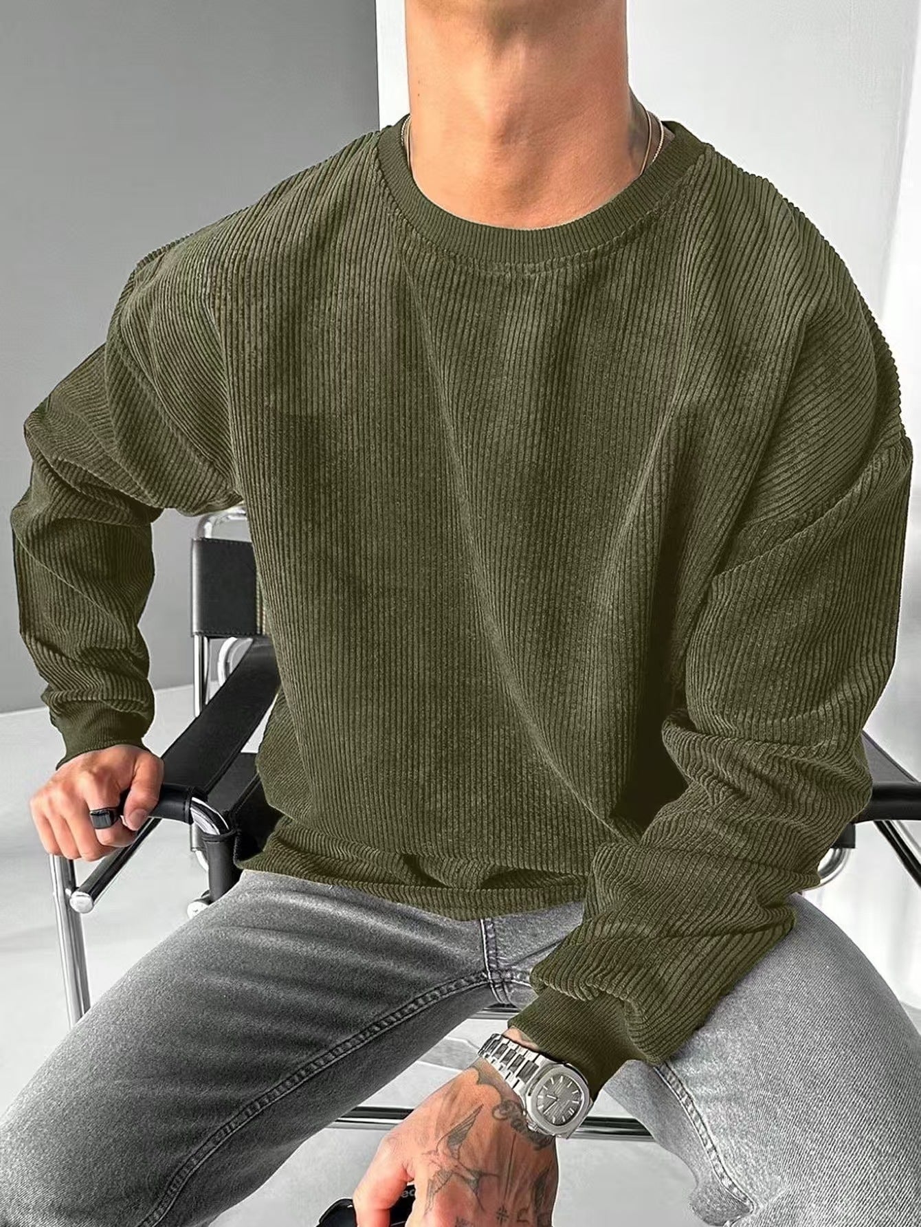 Casual Round Neck Sweater For Men