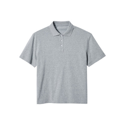 240g Pearl Cotton Short-sleeved Polo Shirt Simple Solid Color
