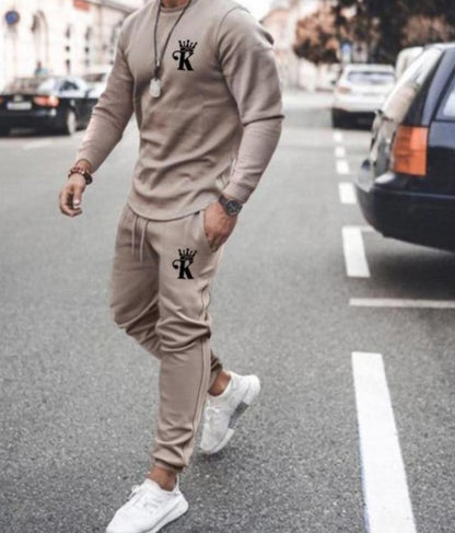 Men's Suit Trend Round Neck Long Sleeve