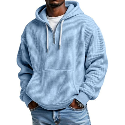 3D Print Double Hood Hoodie For Men