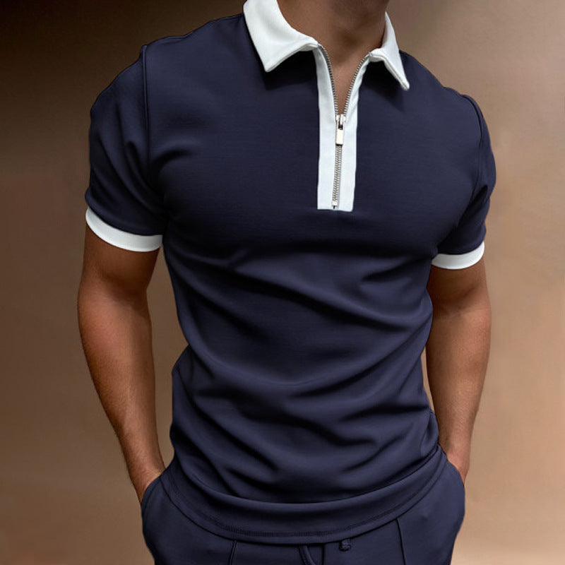 Men’s Solid Polo Shirt | Classic Short-Sleeve Style