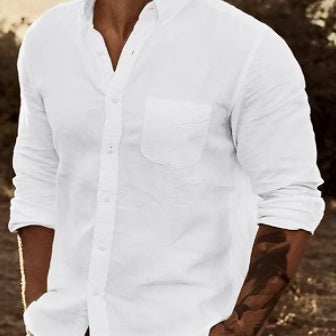 Men's Button Long Sleeve Lapel Shirt