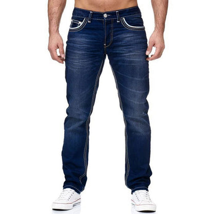 Men’s Straight Jeans with Pockets | Business Casual & Streetwear Style