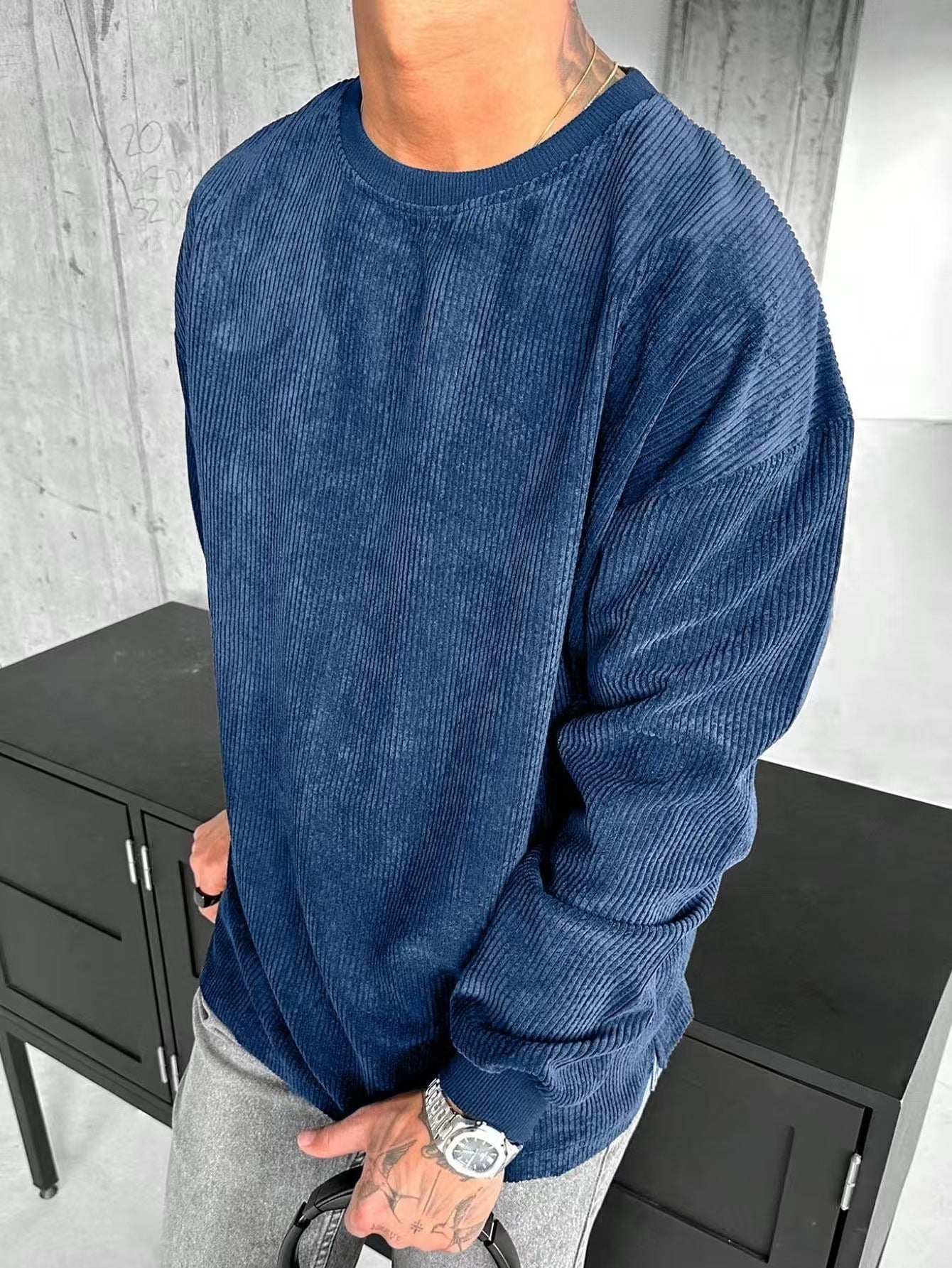 Casual Round Neck Sweater For Men