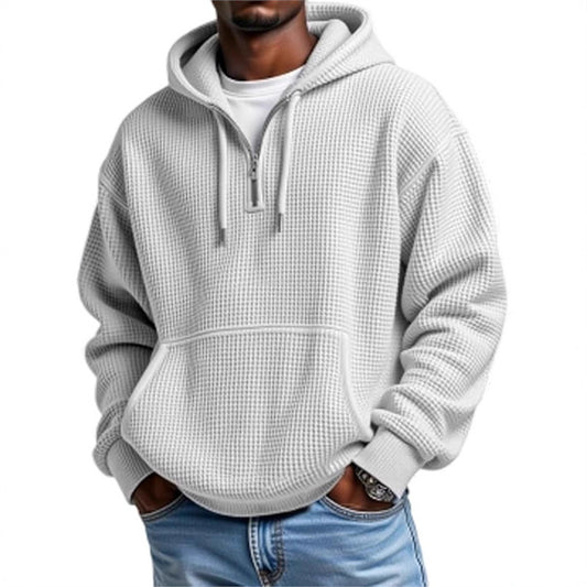 3D Print Double Hood Hoodie For Men