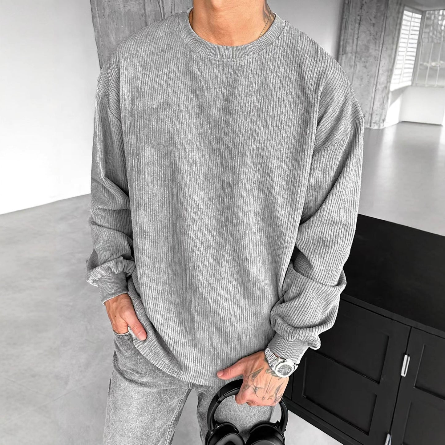 Casual Round Neck Sweater For Men