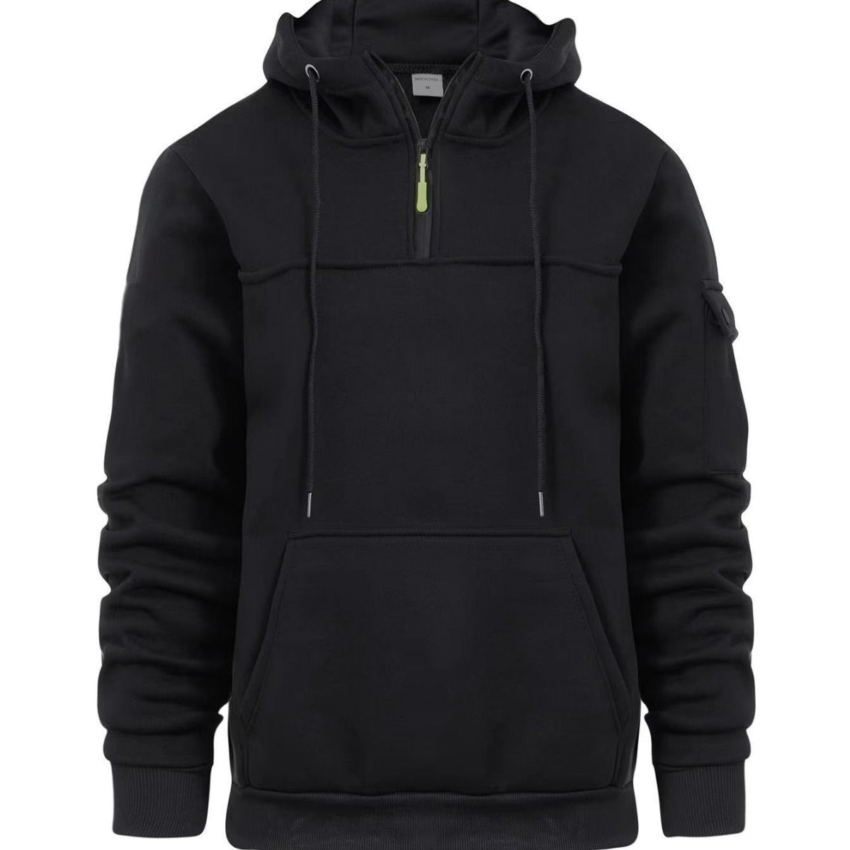 Half Zipper Hooded Sweatshirt For Men