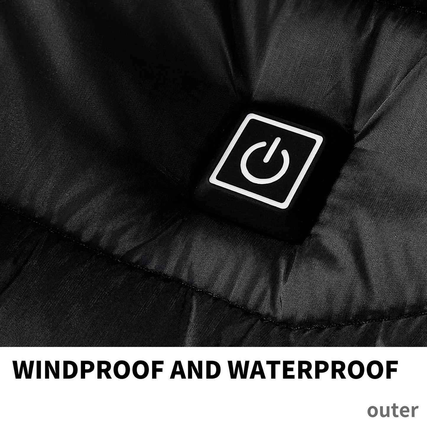 Heated Puffer Jacket Electric Heating Coat Insulated Hood Windbreaker 9Heat Zones