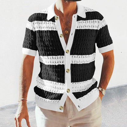 Men’s Knitted Polo Shirt | Luxury Summer Fashion Short Sleeve Top