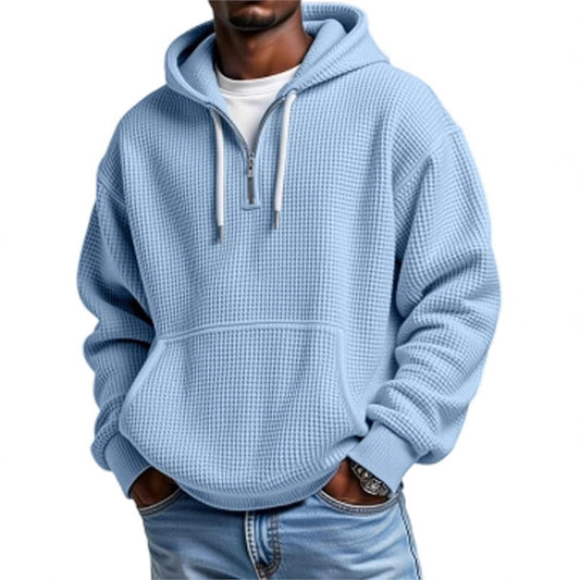 3D Print Double Hood Hoodie For Men