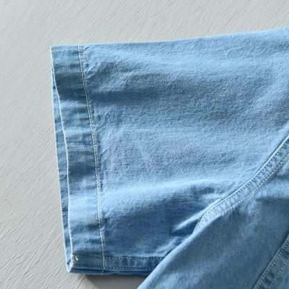 Cotton Denim Shirt Coat For Men