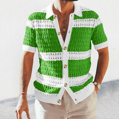 Men’s Knitted Polo Shirt | Luxury Summer Fashion Short Sleeve Top